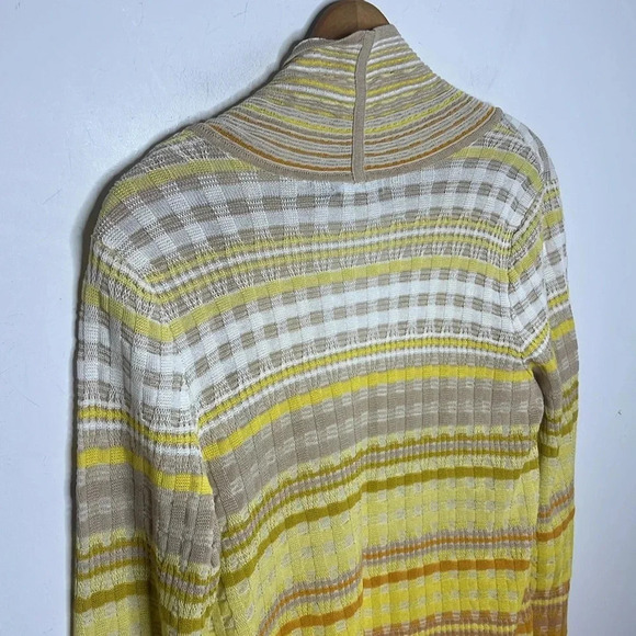 NIC+ZOE Longline Butter Yellow Open Cardigan Autumnal Fall Cozy Sweater - Picture 5 of 9